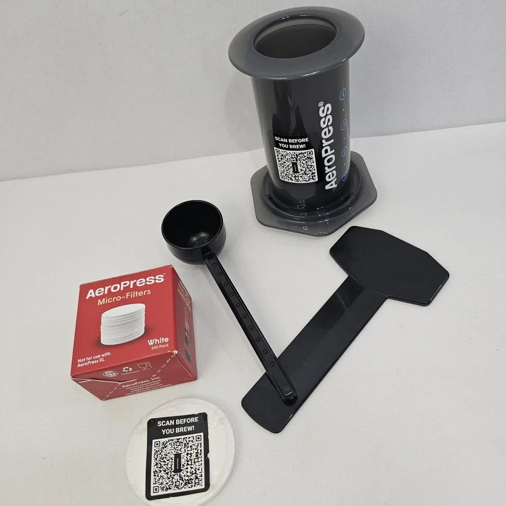 AeroPress Coffee Press, French Press, Pour-Over/Espresso + 350Ex Filters-No Box